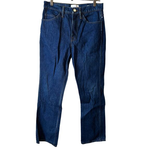 FRAME New Le Italien Pixie Flare Ankle Jeans Vintage Blue 26 Italy Y2K Preppy - Picture 2 of 10